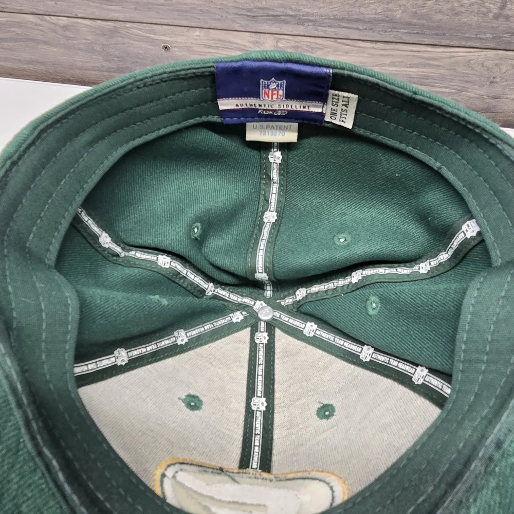 VINTAGE Green Bay Packers Hat Cap Green NFL Football Embroidered Reebok One Size